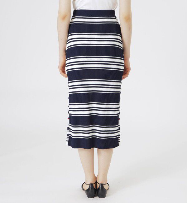  「ボーダーニットアップタイトスカート」|スカート|