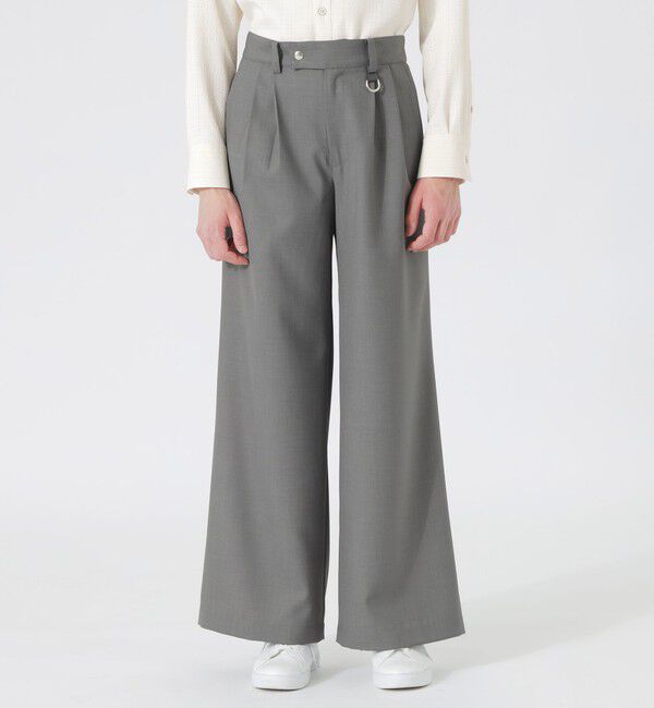  「ドライギャバ2タックバギースラックス」|スラックス|グレー