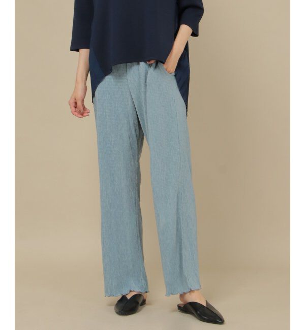IKKA LOUNGE「ワッシャープリーツパンツ」|その他|ミディブルー