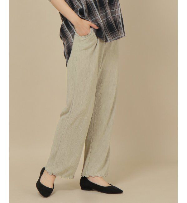 IKKA LOUNGE「ワッシャープリーツパンツ」|その他|ベージュ