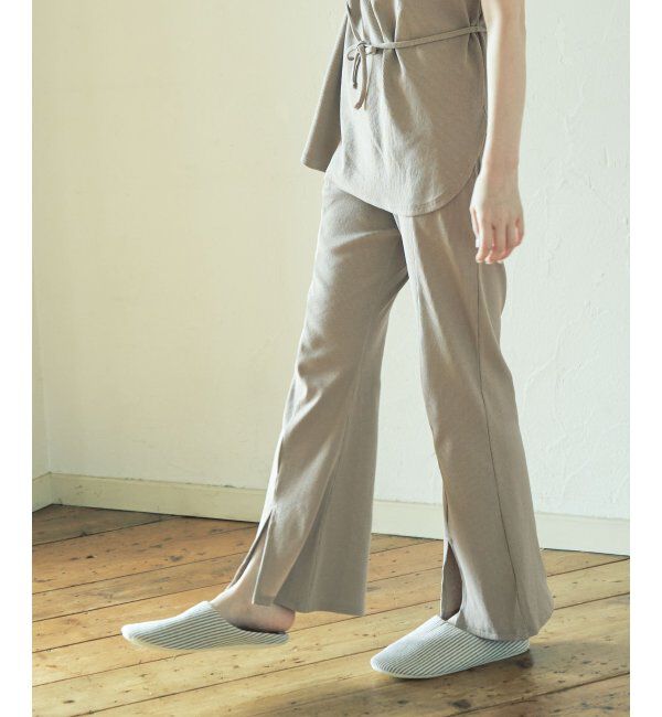 IKKA LOUNGE「テレコ裾スリットパンツ」|その他|チャケイ