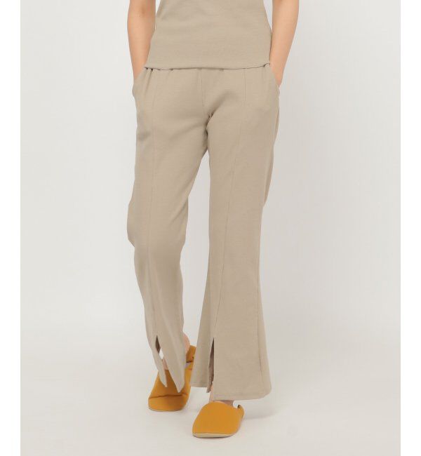 IKKA LOUNGE「テレコ裾スリットパンツ」|その他|