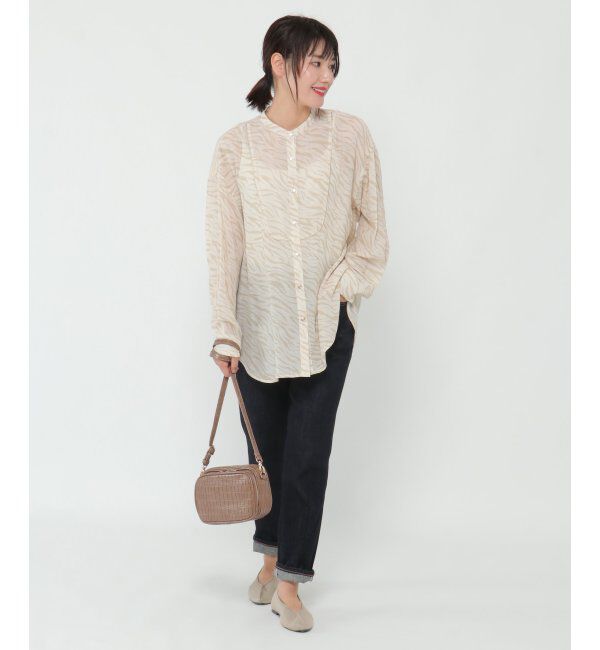 ikka「ボザムシアープリントシャツ」|シャツ・ブラウス|