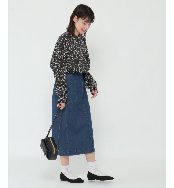 ikka「ボザムシアープリントシャツ」|シャツ・ブラウス|