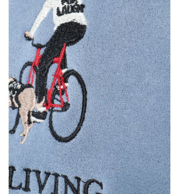 ikka「フェイクスウェード刺繍プルオーバー」|パーカー|