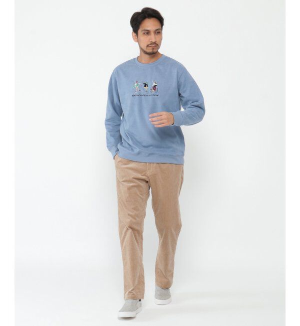 ikka「フェイクスウェード刺繍プルオーバー」|パーカー|