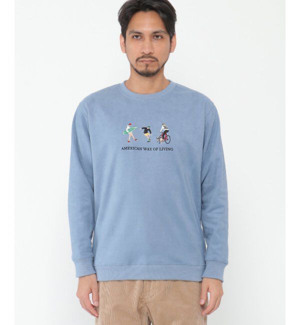 ikka「フェイクスウェード刺繍プルオーバー」|パーカー|