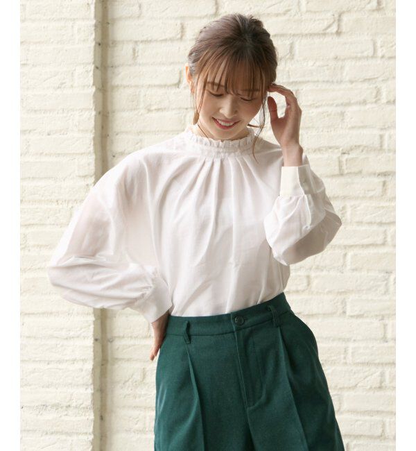 ikka「襟フリル2WAYブラウス」|シャツ・ブラウス|