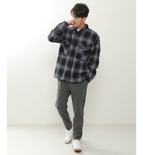 ikka「ツイルチェック起毛CPOシャウター」|シャツ・ブラウス|