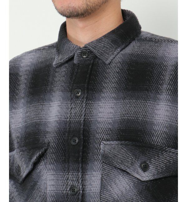 ikka「ツイルチェック起毛CPOシャウター」|シャツ・ブラウス|