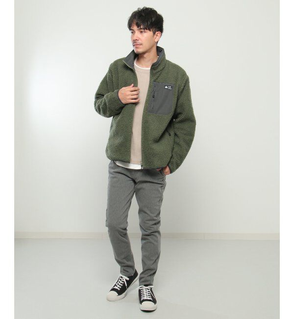 ikka「CAMP LOGOS リバーシブルボアジャケット」|ブルゾン・スタジャン|