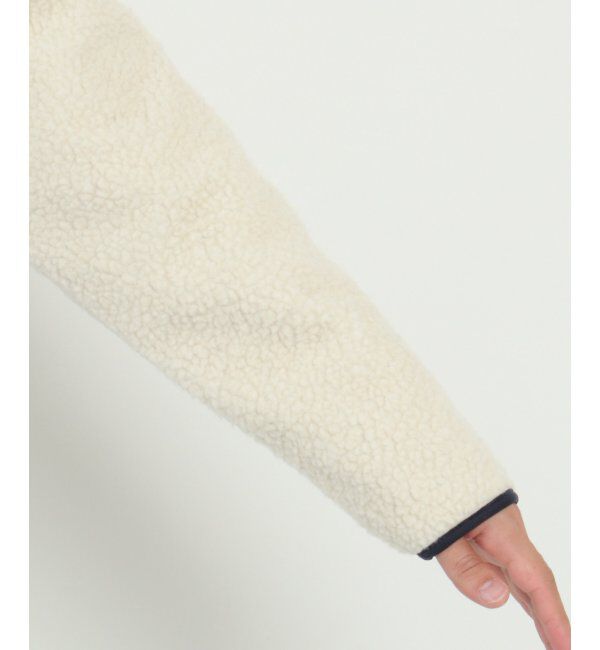 ikka「CAMP LOGOS リバーシブルボアジャケット」|ブルゾン・スタジャン|