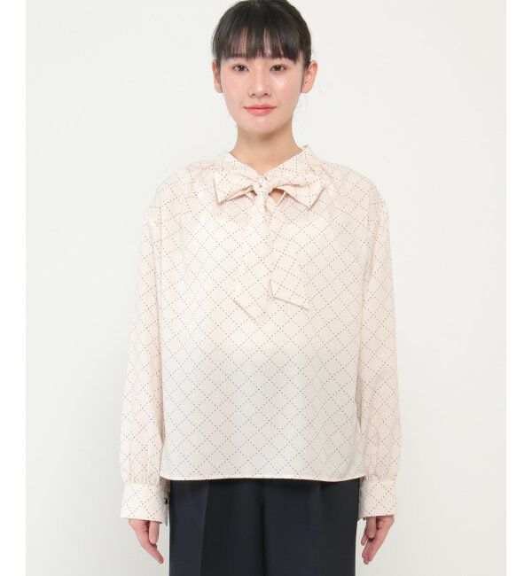 IKKA LOUNGE「【洗濯機で洗える】前後2WAYタイブラウス」|シャツ・ブラウス|