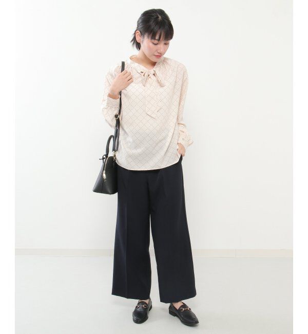IKKA LOUNGE「【洗濯機で洗える】前後2WAYタイブラウス」|シャツ・ブラウス|