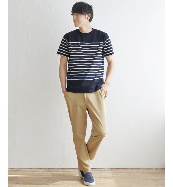 ikka「ボルテックスパネルボーダーＴ」|Tシャツ・カットソー|