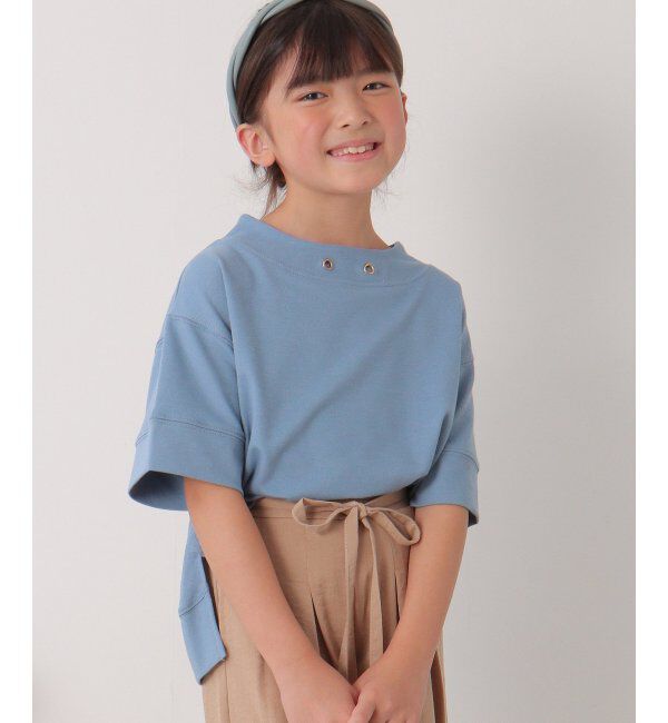 ikka kids「【親子おそろい】鹿の子ワイドネックプルオーバー（120~160cm）」|Tシャツ・カットソー|