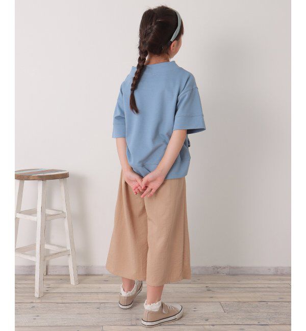 ikka kids「【親子おそろい】鹿の子ワイドネックプルオーバー（120~160cm）」|Tシャツ・カットソー|