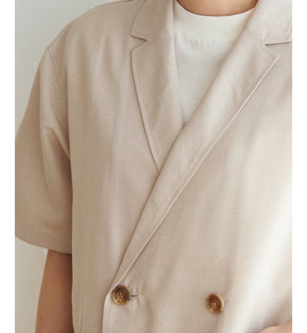 ikka「リネンライク半袖テーラードジャケット」|その他|