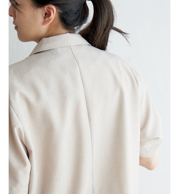 ikka「リネンライク半袖テーラードジャケット」|その他|