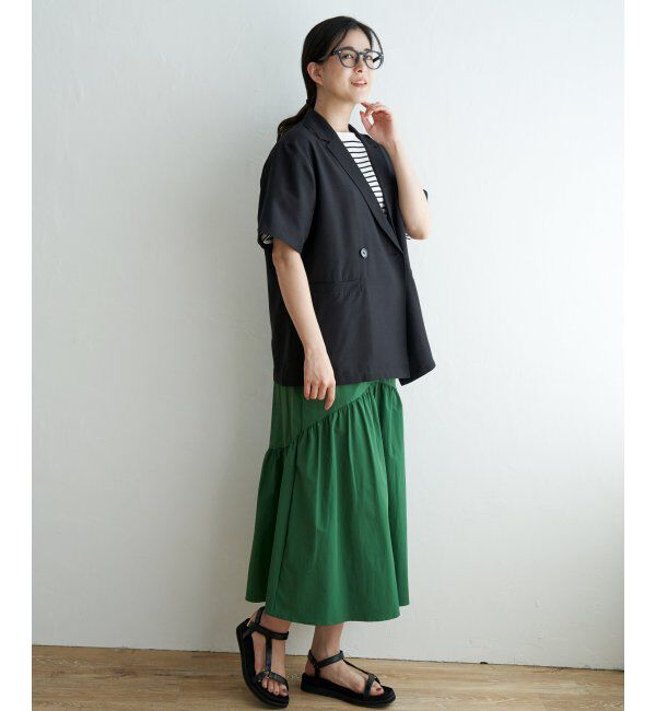 ikka「リネンライク半袖テーラードジャケット」|その他|