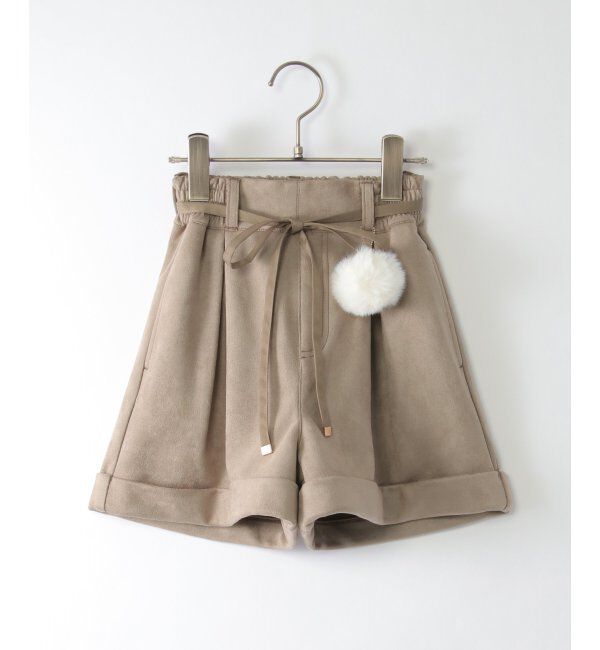 ikka kids「フェイクスエードポンポン付きハーフパンツ（120~160cm）」|その他|