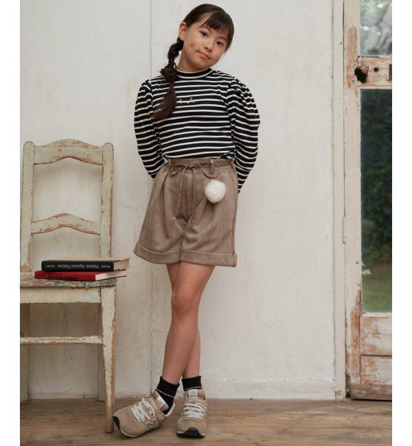 ikka kids「フェイクスエードポンポン付きハーフパンツ（120~160cm）」|その他|