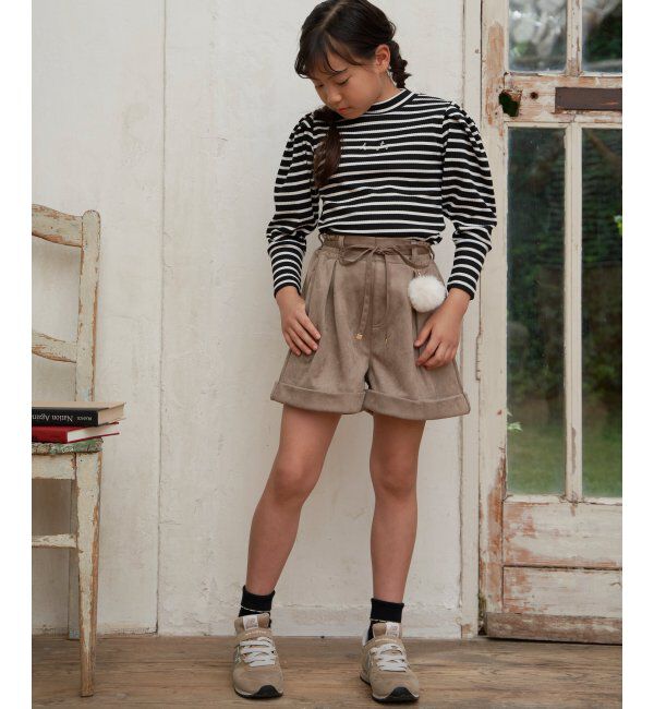 ikka kids「フェイクスエードポンポン付きハーフパンツ（120~160cm）」|その他|