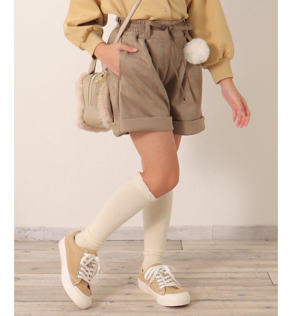 ikka kids「フェイクスエードポンポン付きハーフパンツ（120~160cm）」|その他|