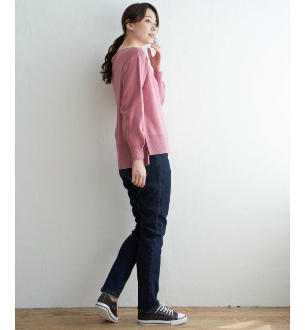 ikka「総針ボートネックプルオーバー」|プルオーバー|