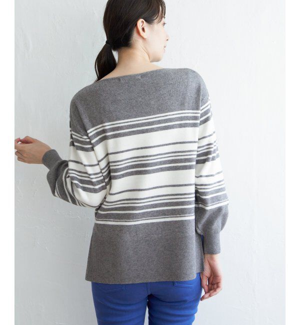 ikka「総針ボートネックプルオーバー」|プルオーバー|