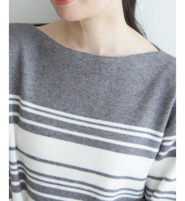 ikka「総針ボートネックプルオーバー」|プルオーバー|