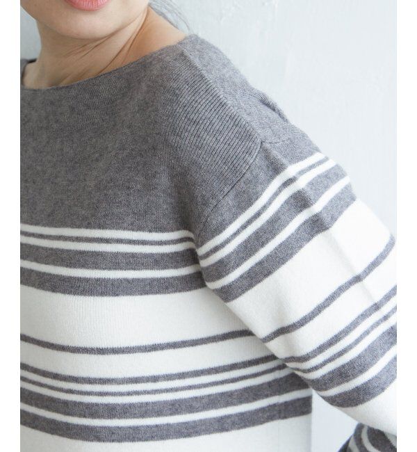 ikka「総針ボートネックプルオーバー」|プルオーバー|