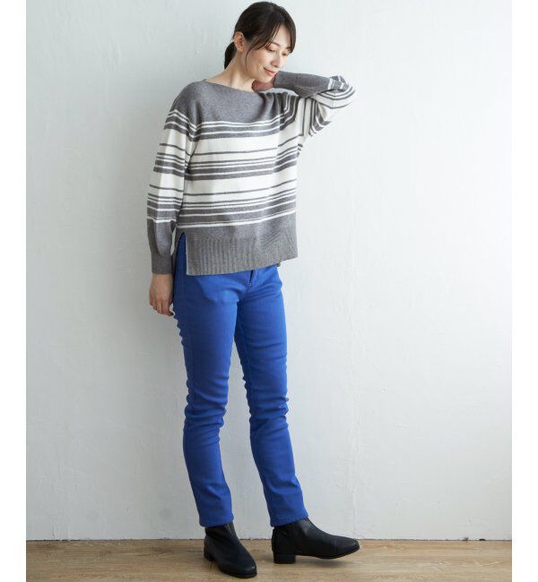 ikka「総針ボートネックプルオーバー」|プルオーバー|
