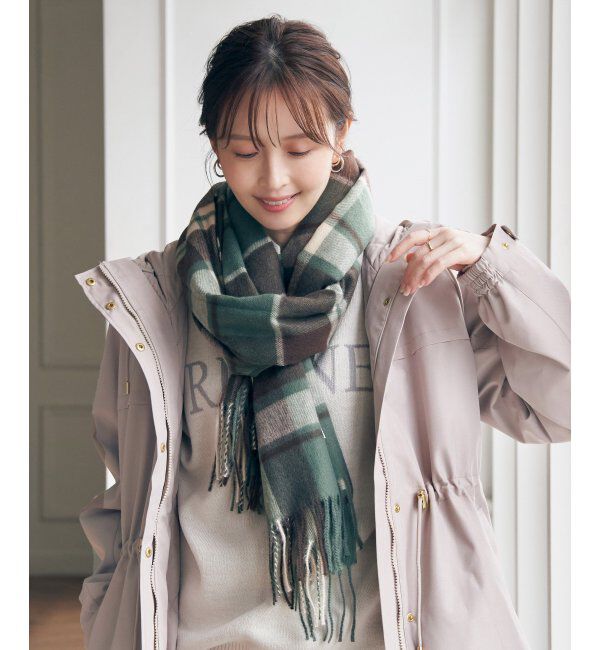 ikka「抗菌加工マルチチェックマフラー」|マフラー|