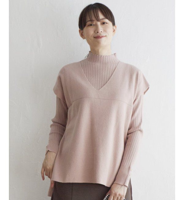 IKKA LOUNGE「【2点セット】ハイゲージニットアンサンブル」|その他|ベージュ