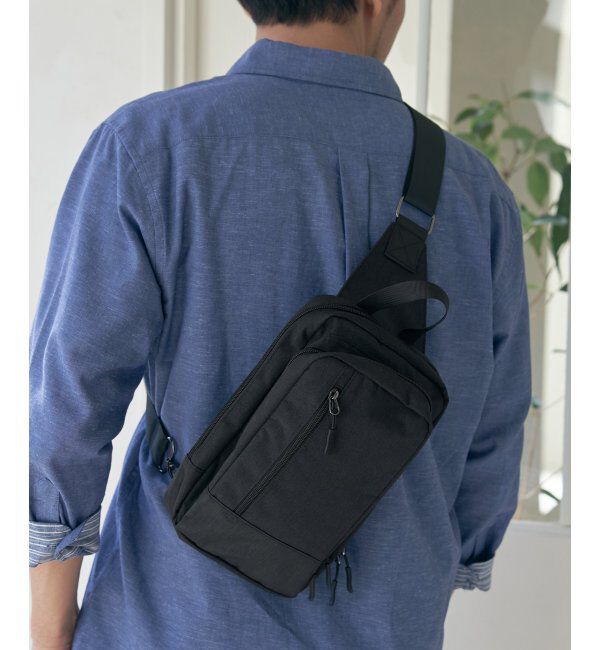ikka「メランジスクエアボディバッグ」|その他|ブラック
