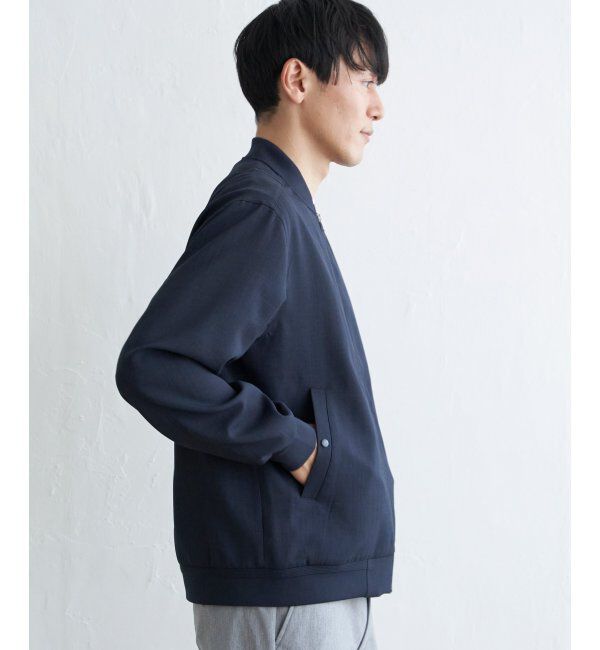 ikka「イージーケアリネンライクブルゾン」|ブルゾン・スタジャン|