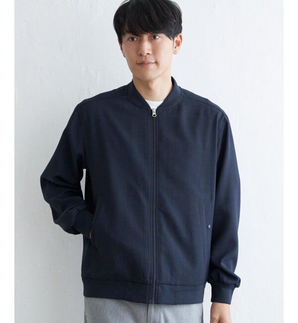 ikka「イージーケアリネンライクブルゾン」|ブルゾン・スタジャン|