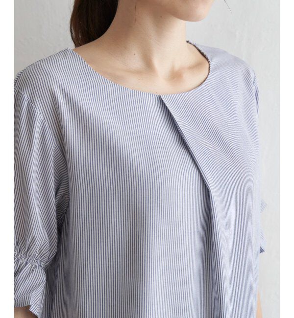 ikka「冷感袖切り替えブラウス」|シャツ・ブラウス|