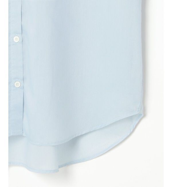 ikka「シアストライプバンドカラーシャツ」|シャツ・ブラウス|