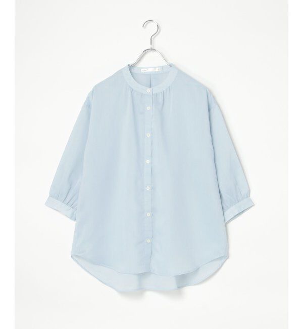 ikka「シアストライプバンドカラーシャツ」|シャツ・ブラウス|