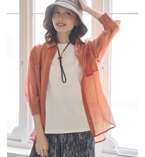 ikka「【2点セット】シアーシャツタンクアンサンブル」|シャツ・ブラウス|