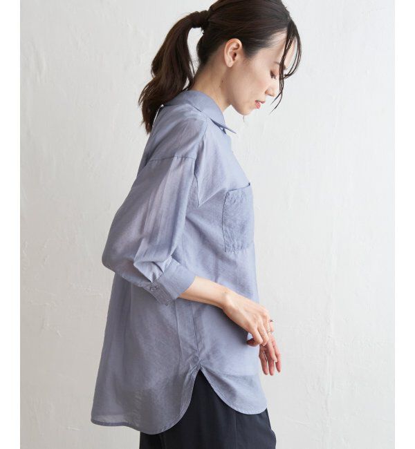 ikka「【2点セット】シアーシャツタンクアンサンブル」|シャツ・ブラウス|