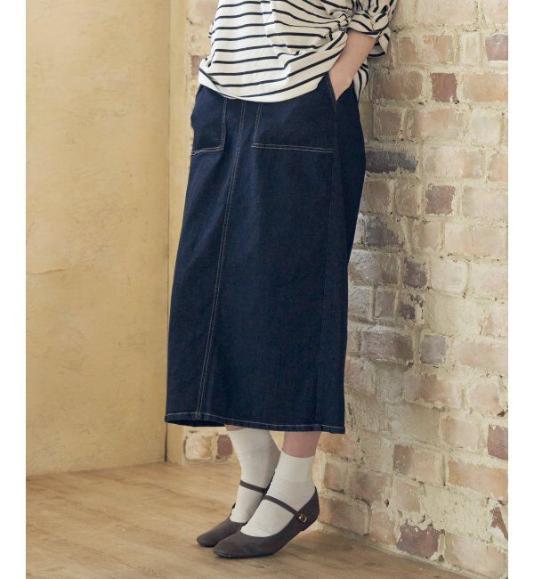 ikka「ストレッチIラインスカート」|スカート|