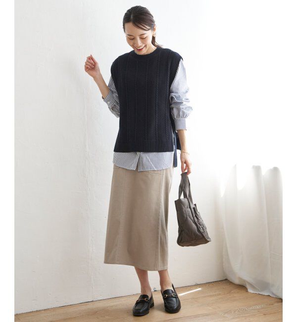 ikka「ストレッチIラインスカート」|スカート|