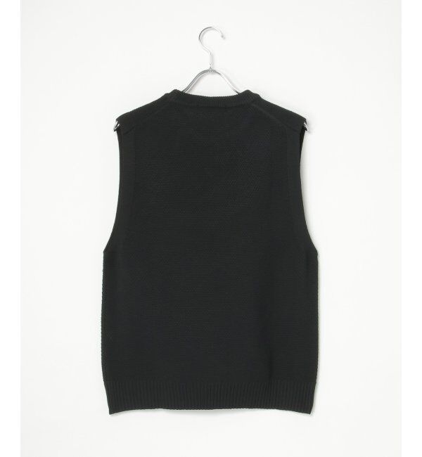 ikka「【洗濯機で洗える】GOKU楽ニット鹿の子ベスト」|ニット・セーター|