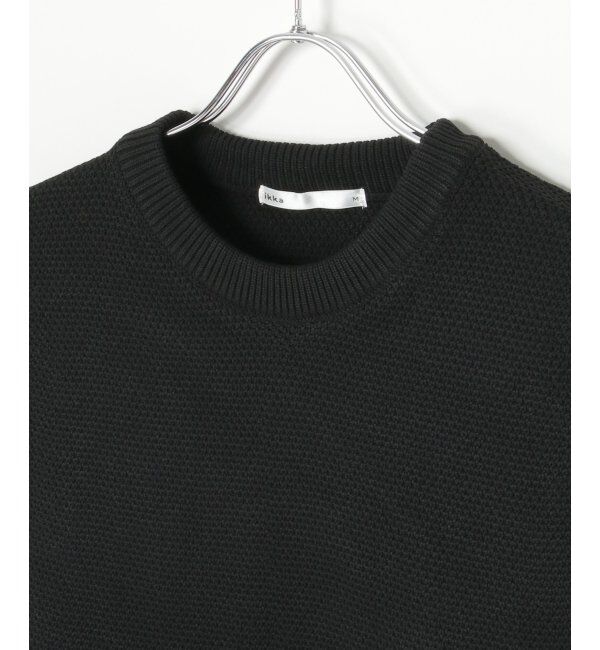 ikka「【洗濯機で洗える】GOKU楽ニット鹿の子ベスト」|ニット・セーター|