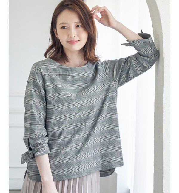 IKKA LOUNGE「袖リボンブラウス」|シャツ・ブラウス|グレー