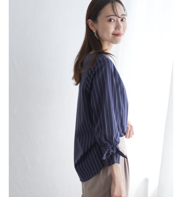 IKKA LOUNGE「袖リボンブラウス」|シャツ・ブラウス|