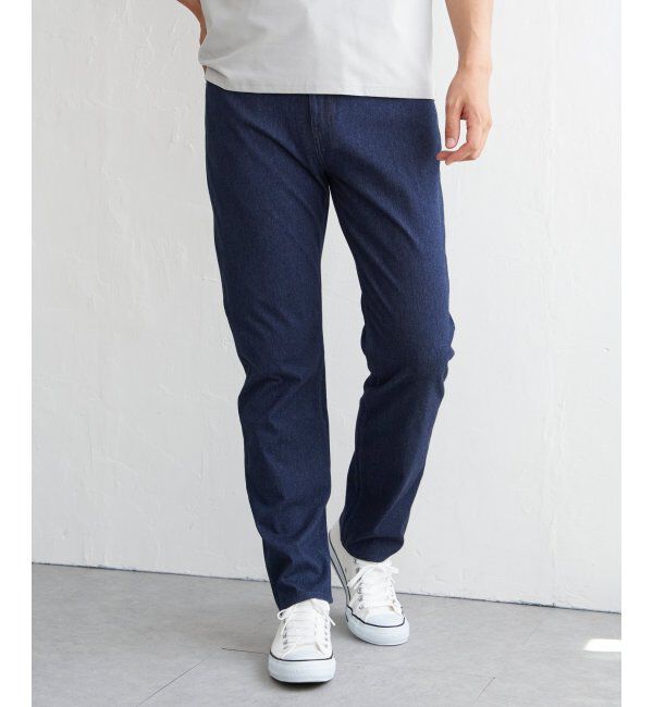 ikka「GOKU楽 EASYST DENIM 5P パンツ」|その他|ネイビーブルー